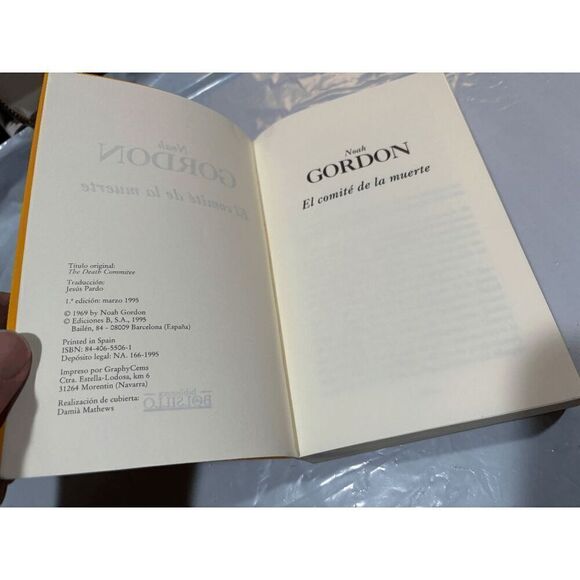 El Comite de la Muerte by Noah Gordon [paperback] Spanish Language - Picture 8 of 8